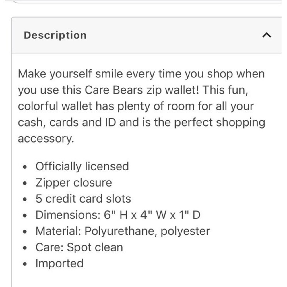 NEW Loungefly Care Bears Stare Rainbow Zip Around Wallet *flaw - Picture 7 of 9